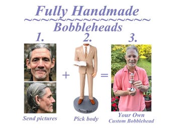 Custom Bobblehead, personalized bobblehead dolls, head-to-toe figurine, bobblehead doll birthday gift, Fully handmade gift for any occasions