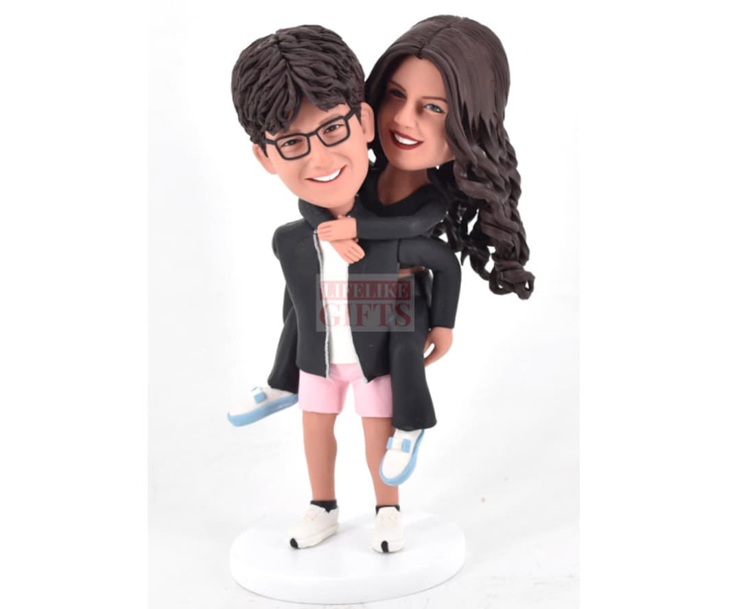 Custom Anniversary Couple Bobbleheads Personalized Lovers Bobblehead ...