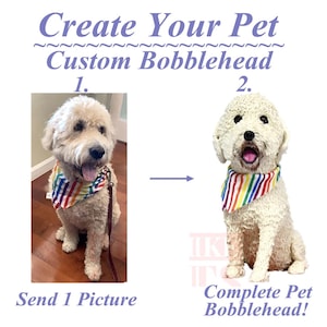 Pet custom bobblehead, dashboard nodding dog, custom dog bobblehead, gift for pet owners, pet lost gift, Christmas gift for family/friends