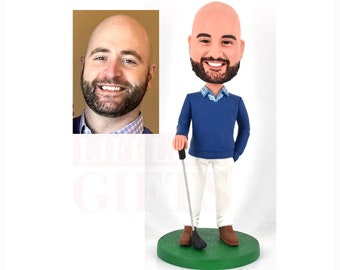 Custom golfer bobbleheads figurines personalized gifts for boss golf lover gifts for husband