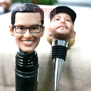 Custom wine stopper bottle stopper with your face on personalized wine stopper gifts for uncle gifts for boss for husband gifts for him