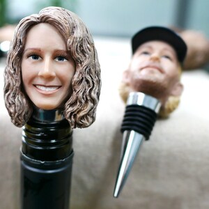 Custom wine stopper bottle stopper with your face on personalized wine stopper gifts for dad gifts for boss for husband gifts for him