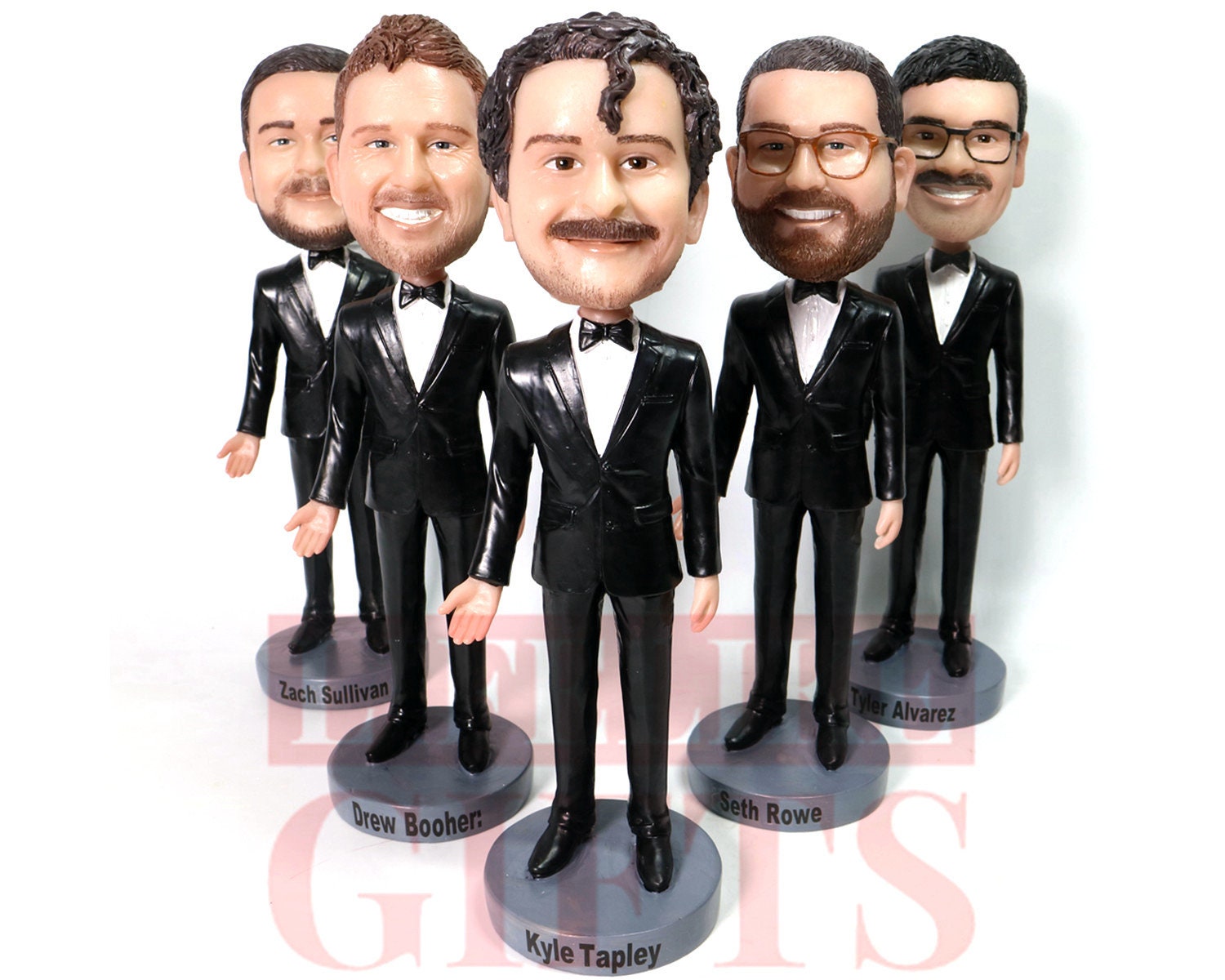 Upload Photo Custom Bobblehead Doll: Man In Gray Suit - Custom