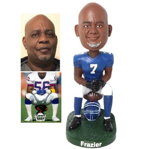 American football custom Bobblehead, Sports Figurine, custom Football Player Bobblehead, personalized birthdays gift for football fans,