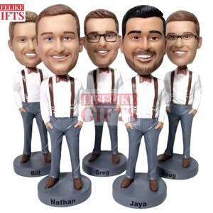 Groomsmen gifts Personalized bobbleheads for groomsmen wedding gifts set bulk order for businessman best man bobbleheads groomsmen proposal