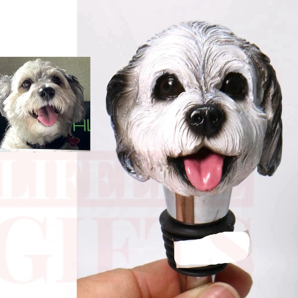 Custom dog stoppers Chritsmas gift custom wine stopper bottle stopper handmade stopper of pets birthday gifts for pets handmade dog presents