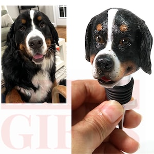 Custom Dog Gfits, turn your dog into wine stopper, dog figurines bottle stopper, custom pet gifts for pet owners, dog birthday gifts