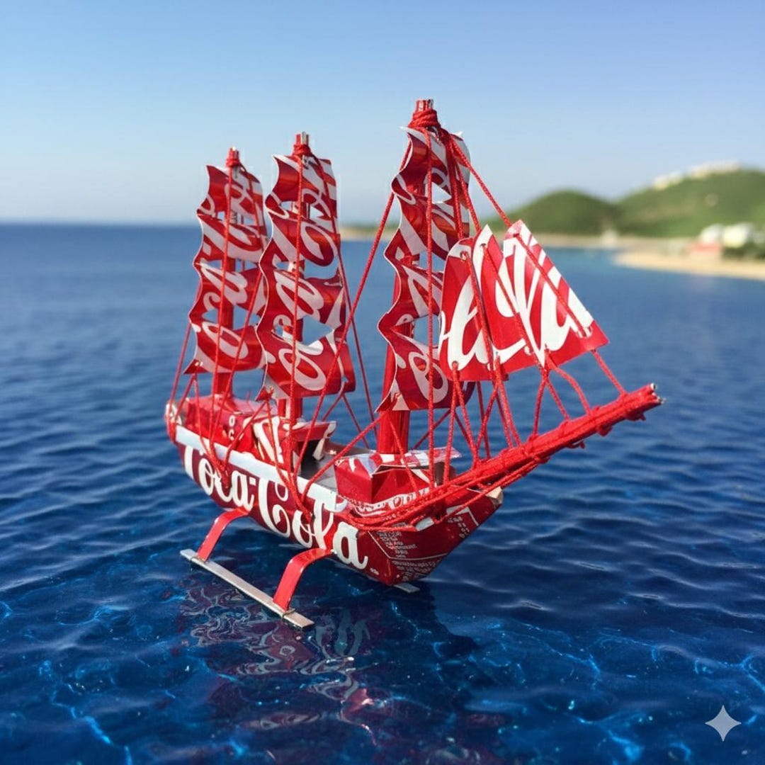 Handmade Diet Coke/coke/coca-cola Tall Ship Model | Unique