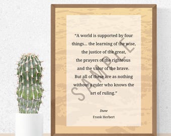 Dune Quote Trio | Literary Fiction Movie Quotes | Wall Art |  Digital Download | Printable Wall Art | Digital Art | Decorative Print