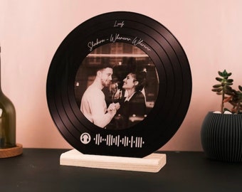 Personalised Spotify Vinyl Dekoration, present for her, present for him, Birthday Gift for Her - Anniversary Gift for Him Her - Couple Gifts