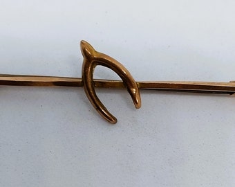 Goldbarren Brosche mit Hufeisen