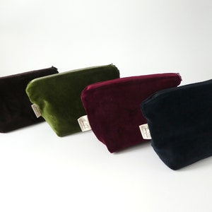 Mini trousse à maquillage en velours, petite trousse à accessoires, rangement pour maquillage, organiseur de cosmétiques à fermeture éclair, idée cadeau pour femme, pour fille, pour elle