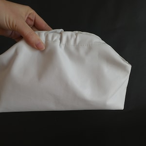 Cloud Nine Elegance: White Leather Wedding Clutch - Bridal Purse Bag & Bridesmaid Handbag