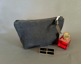 Trousse à maquillage en velours noir, rangement pour maquillage, organiseur d'articles de toilette à fermeture éclair, idée cadeau Saint-Valentin pour femme, pour fille, pour elle