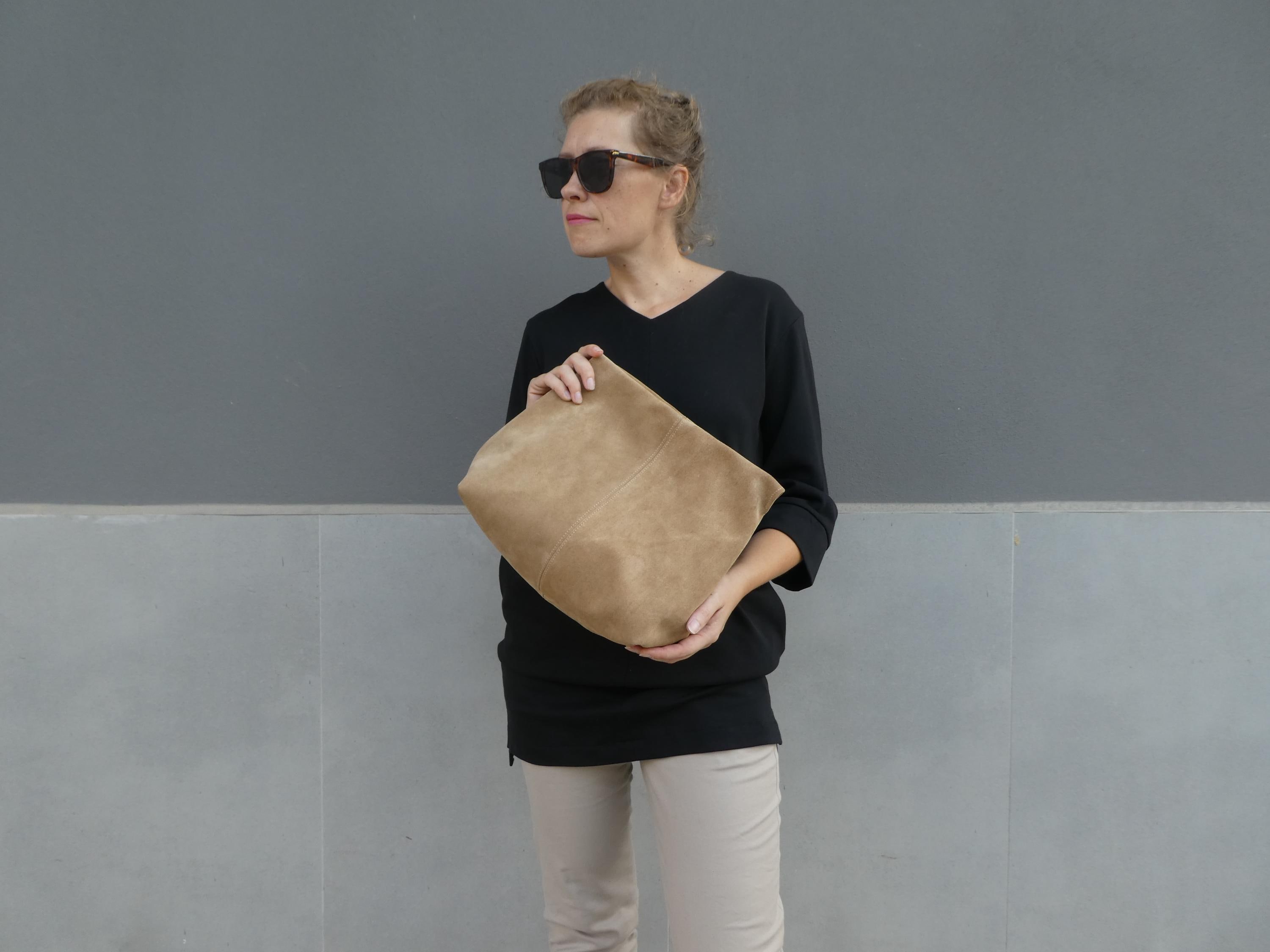 Beige Suede Bag - Etsy