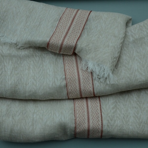Beige pure linen scarf, for spring summer autumn winter, lightweight fashion linen shawl, Natural flax scarf for women