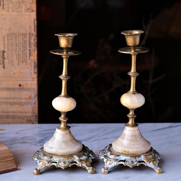 Marble Candle Holder Etsy