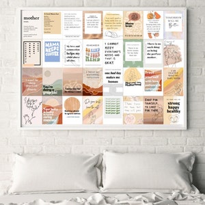IMPRIMÉ affirmation de la maternité, citations et conseils collage mural | grossesse travail accouchement post-partum nouveau-né guide de soins du bébé infographie