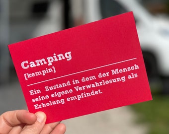 Postkarte "Camping" | Grußkarte | Glückwunschkarte | Camping und Vanlife | Camp Geschenk
