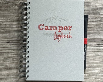 Camping Logbuch – Reisetagebuch für Camper & Campingurlaub | Camping Tagebuch mit Checkliste und Stift