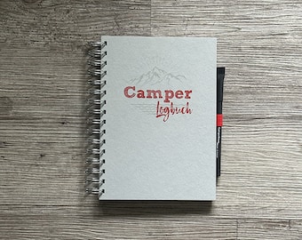 Camper "Logbuch" | Camping Logbuch | Wohnmobil Logbuch | Reisetagebuch | Camping Tagebuch für Reisen mit Bulli, Wohnmobil und Wohnwagen