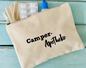 Stofftasche "Camper-Apotheke" | Kosmetiktasche | Camping | Camper | Kulturtasche