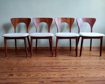 Danish dining chairs "Peter" by Niels Koefoed for Koefoeds Hornslet, Set of 4