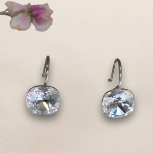 Swarovski Crystal Sterling Silver Earrings: Romantic White Jewelry