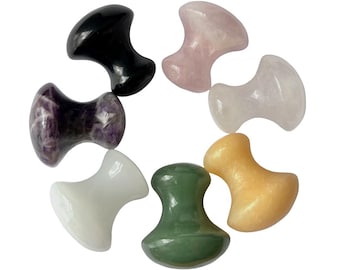 Natural Gemstone Gua Sha Massage Mushroom Tool SPA Acupuncture