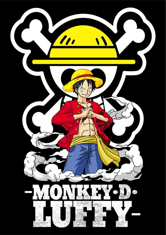 One Piece Monkey D. Luffy editable Svg Eps Png Jpeg - Etsy