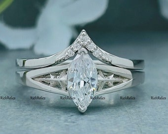 Women's Simulated Opal Marquise Statement Ring – 925 Sterling Silver, Size 10
