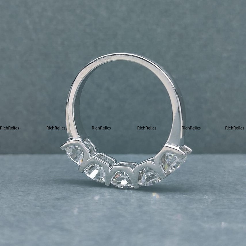 HCMA Anello In Argento Sterling 925 Creato Con Diamanti Moissanite In Pietra Preziosa Fine Gioielli Anello Di Moda Per Le Donne Regalo