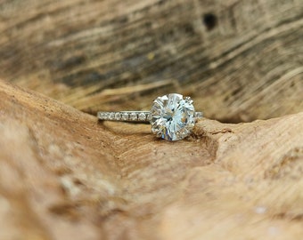 Anello donna fascia eternità taglio tondo 2 ct diamante