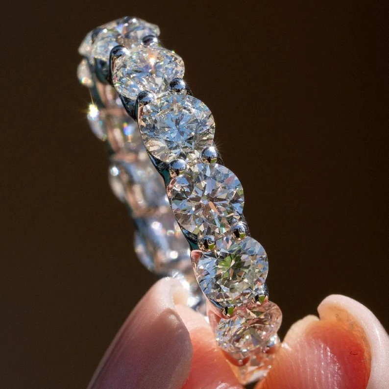 Brilliante Choice of Cut Simulated Diamond Eternity Band Ring