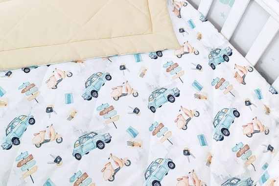 Retro Car Baby Boy Blanket Moped Personalized Blanket Retro Car