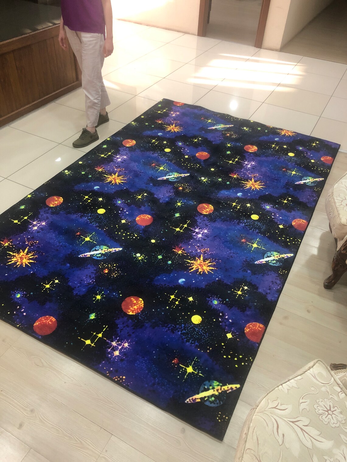 Fluorescent Rug 80s Arcade Rug Retro Rugs Neon Rug Bowling Etsy Australia