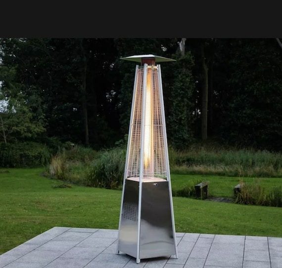 Stylish Pyramid Gas Patio Heater 13KW Stainless Steel Wheels - Etsy