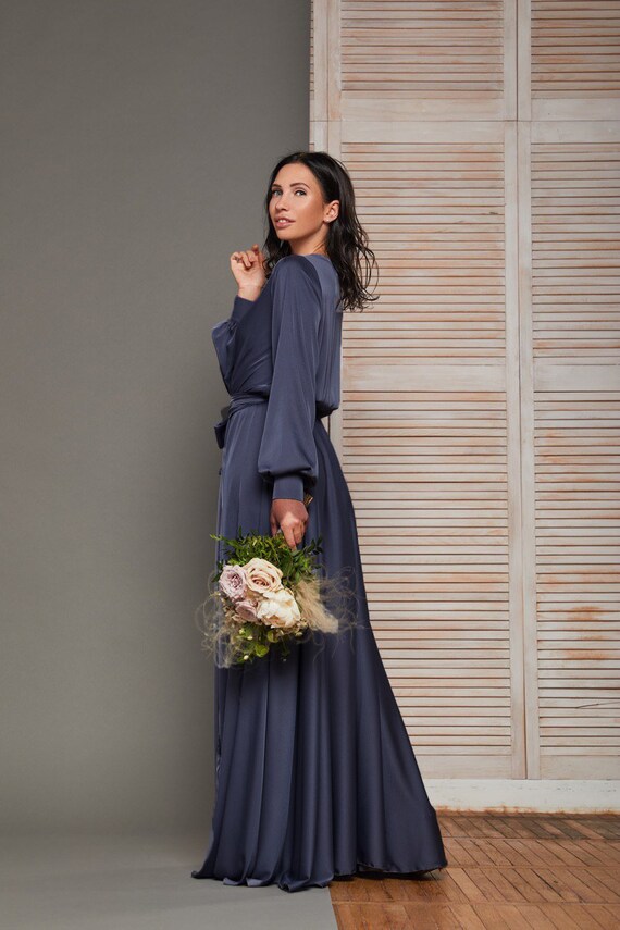 Charcoal gray formal store dress