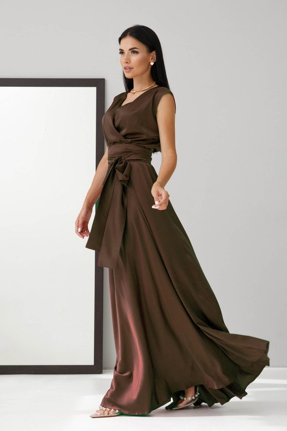 chocolate brown dress