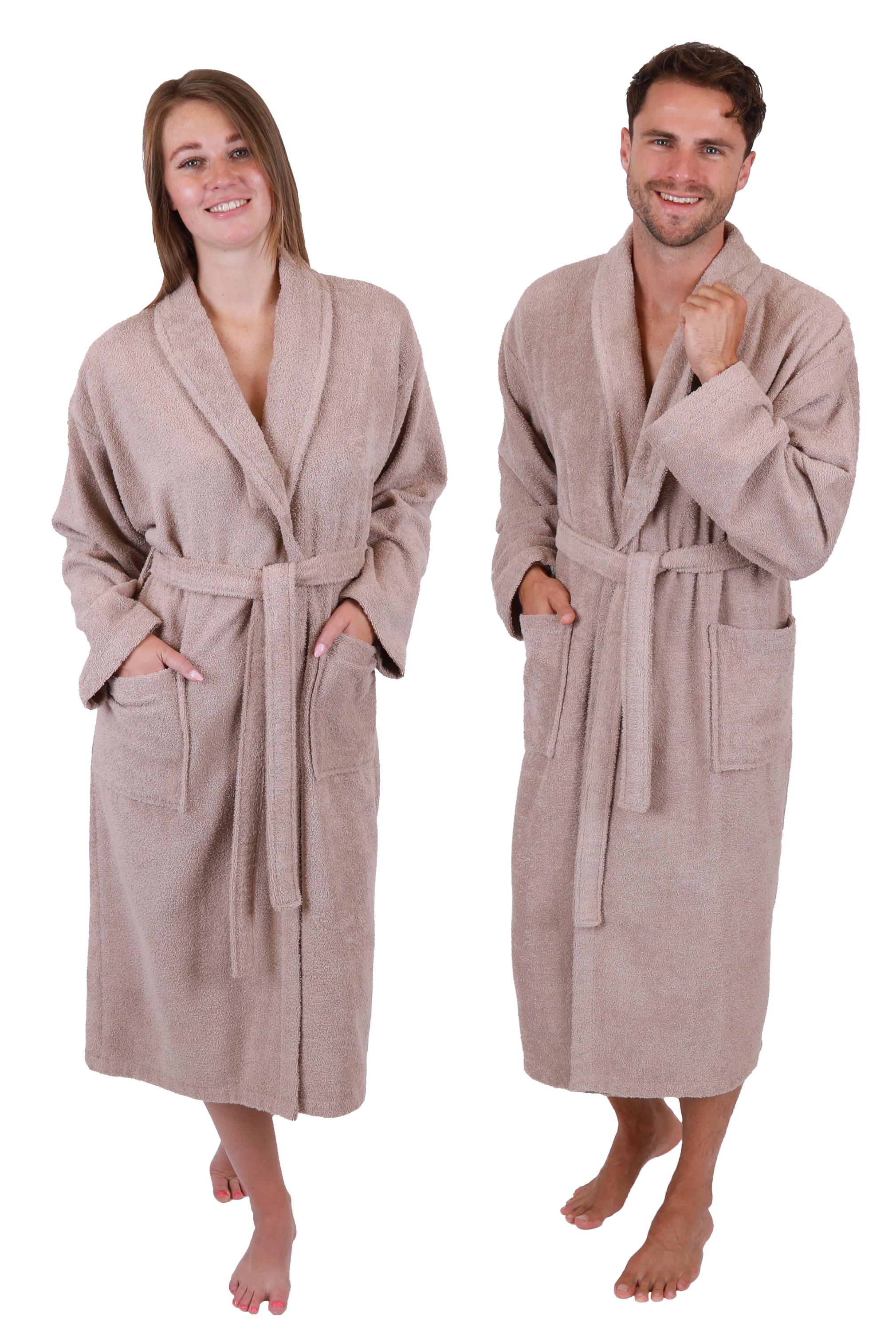 Betz katoenen badjas BERLIN met capuchon voor dames en heren - sauna badjas - lange badjas - saunabadjas - saunabadjas, Jade, S-M