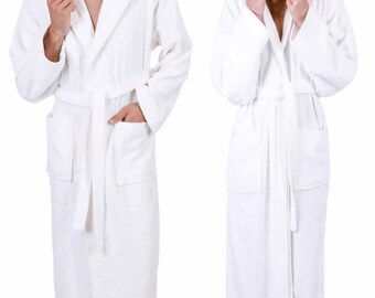 Betz peignoir en coton avec capuche pour hommes et femmes