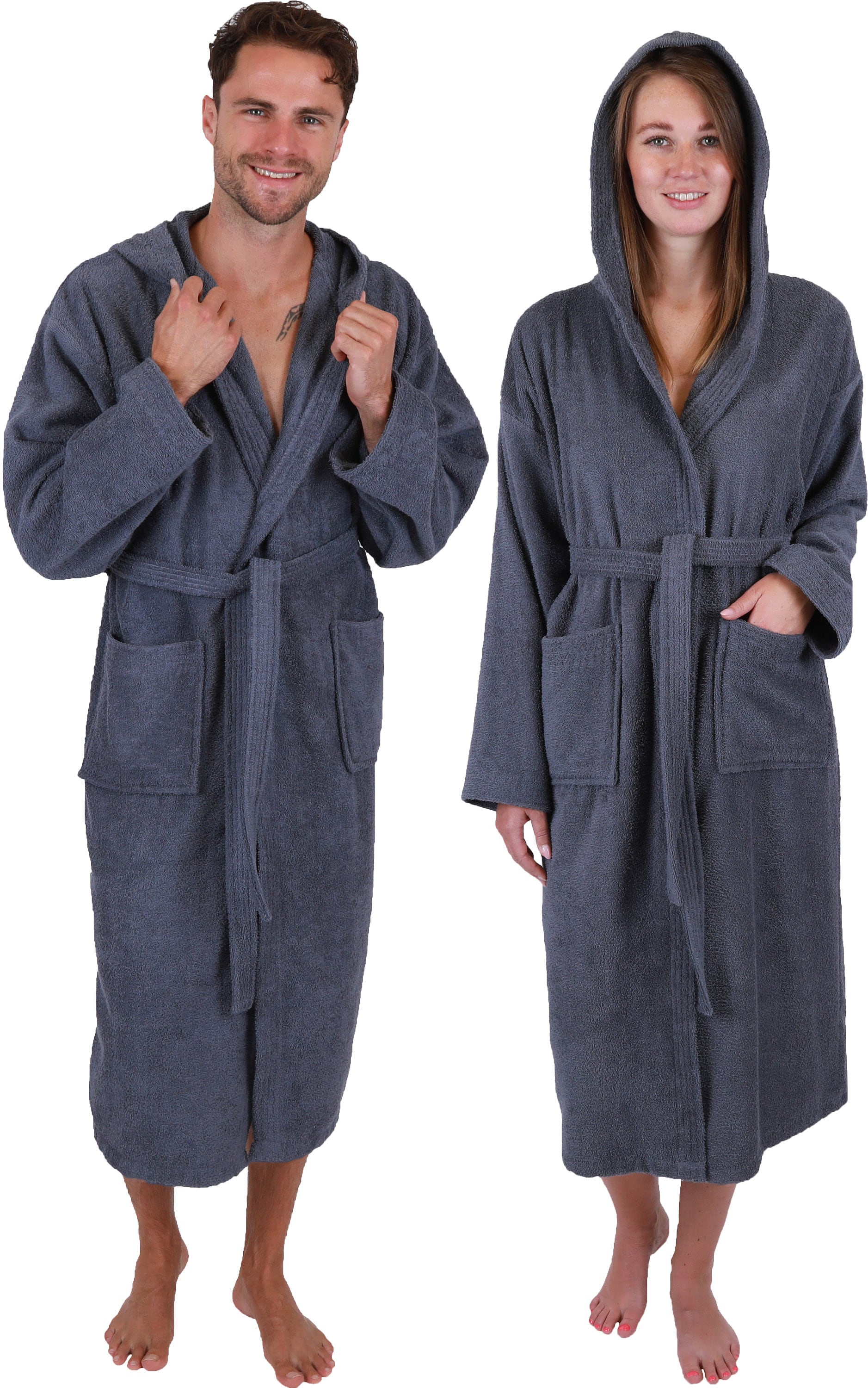 Betz Bathrobe Terry Cloth With Hood for Men and Women Berlin 100% Cotton Sauna Bathrobe Long ...