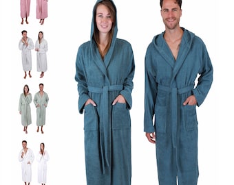 Betz bathrobe terry cloth with hood for men and women Berlin 100% cotton sauna bathrobe - long bathrobe - sauna robe