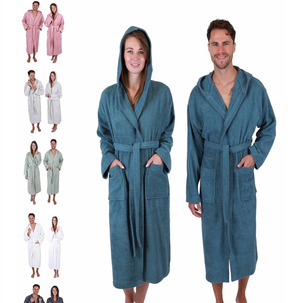 Peignoir en éponge Betz avec capuche pour hommes et femmes Berlin Peignoir de sauna 100% coton - Peignoir long - Peignoir de sauna