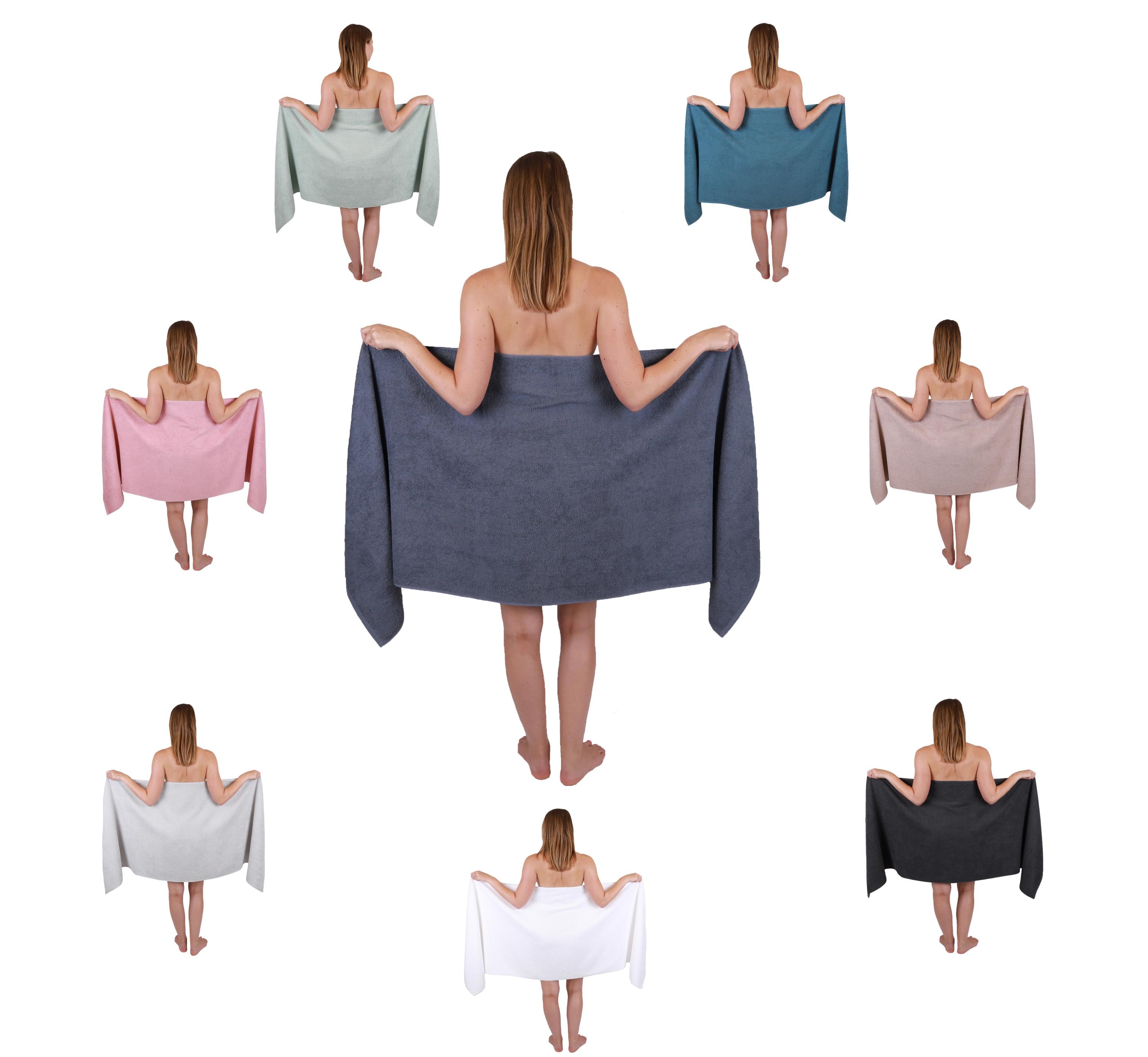 Betz 2 pezzi Asciugamani da sauna XXL BERLIN 100% cotone 70x200 cm Colore blu colomba