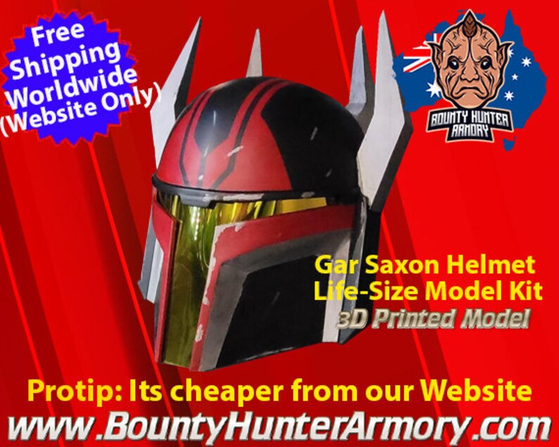 Painted Star Wars Gar Saxon Helmet Cosplay Kit Full Etsy