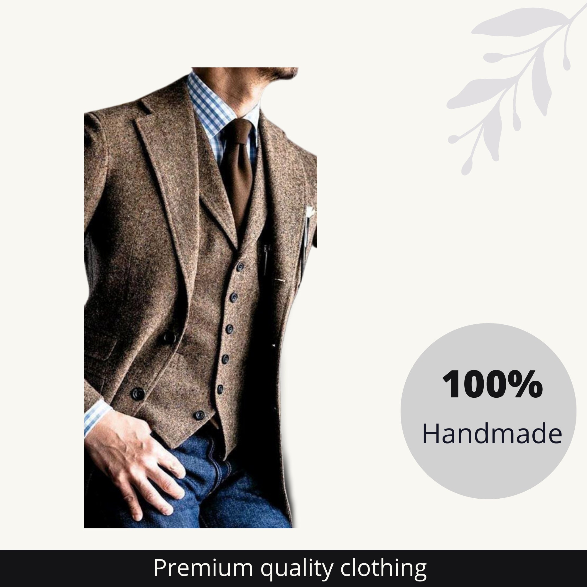 enjoy no sales tax Brown 3 tweed Tweed suit Suit 3 Piece suit, Green Piece  Donegal handmade Men´s Suit , Tweed men wedding suit, Groom Wear, gift for  men,groomsmen suit, formal suit. 
