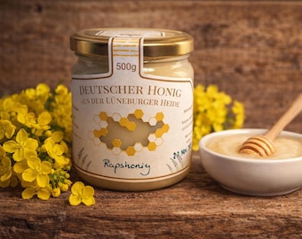 Miele di colza dell'apicoltore | morbido, cremoso e delicato | miele tedesco al 100% | idea regalo