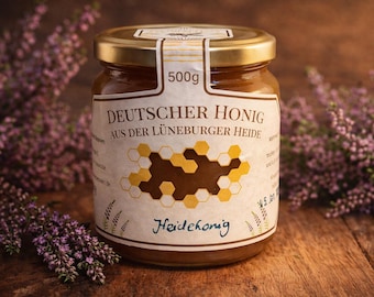 Miel de brezo de un apicultor de Lüneburger Land | natural y regional | idea de regalo