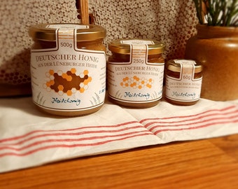 Honig aus der Lüneburger Heide, Imkerei, Rohhonig, ökologisch, naturbelassen, rein, unverfälscht, Heidehonig, beekeeping, honey,bee,handmade